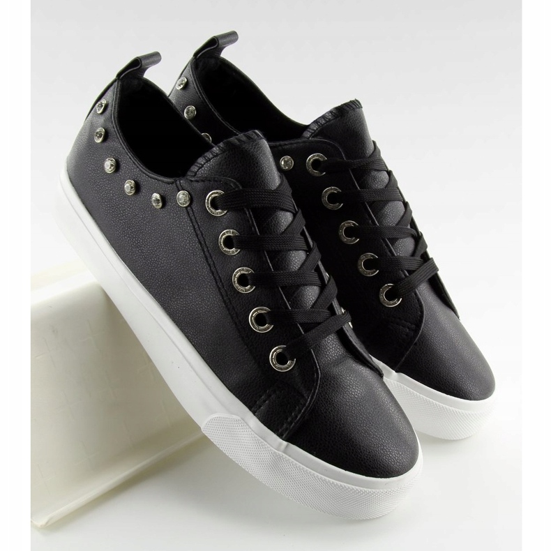 Fekete BL122p Fekete tornacipő cirkóniával 2