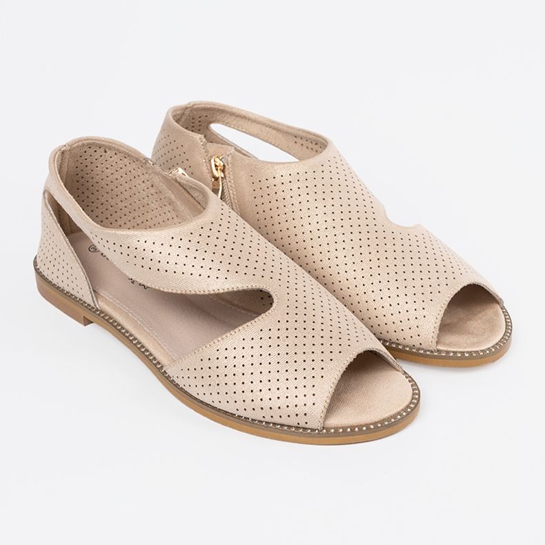 Goodin Arany szandál egy lapos talpon aranysárga 1