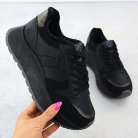 A fekete Big Star SS274007 platformon szigetelt cipő 1