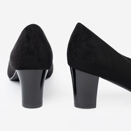 Goodin Fekete női szivattyúk dekoratív virággal 1