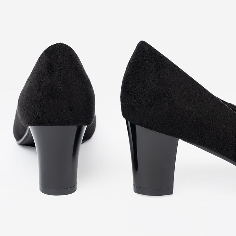 Goodin Fekete női szivattyúk dekoratív virággal 1