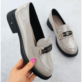 Vinceza Női bőrcipő lakkozott bézs vince 39957 1