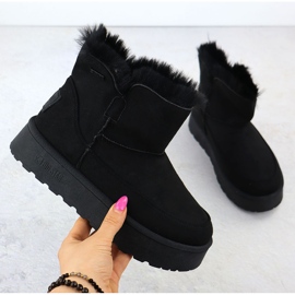 Big Star Vízálló hócsizma a fekete nagy csillag SS274116 platformon 1