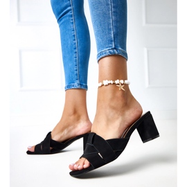 Fekete klasszikus flip flopok a Risana Ekozamszu poszton 1