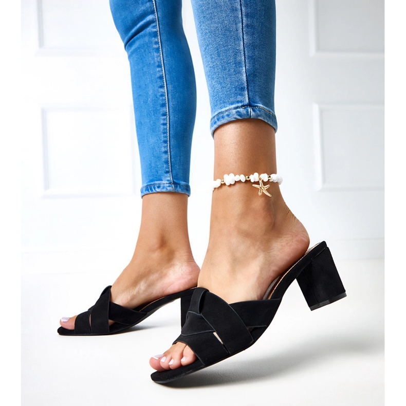 Fekete klasszikus flip flopok a Risana Ekozamszu poszton 1