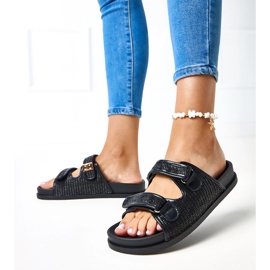 Fekete horgolt szárnyak állítható Kliris csíkokkal 2