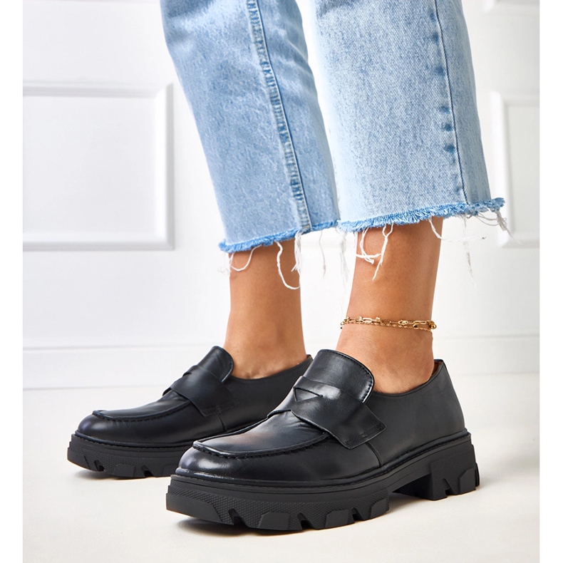 Fekete Kirna öko-bőr cipő 1