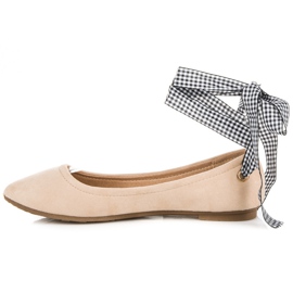 Ch. Creation Velúr balerinák szalaggal barna 1 Ch. Creation Velúr balerinák szalaggal barna 1