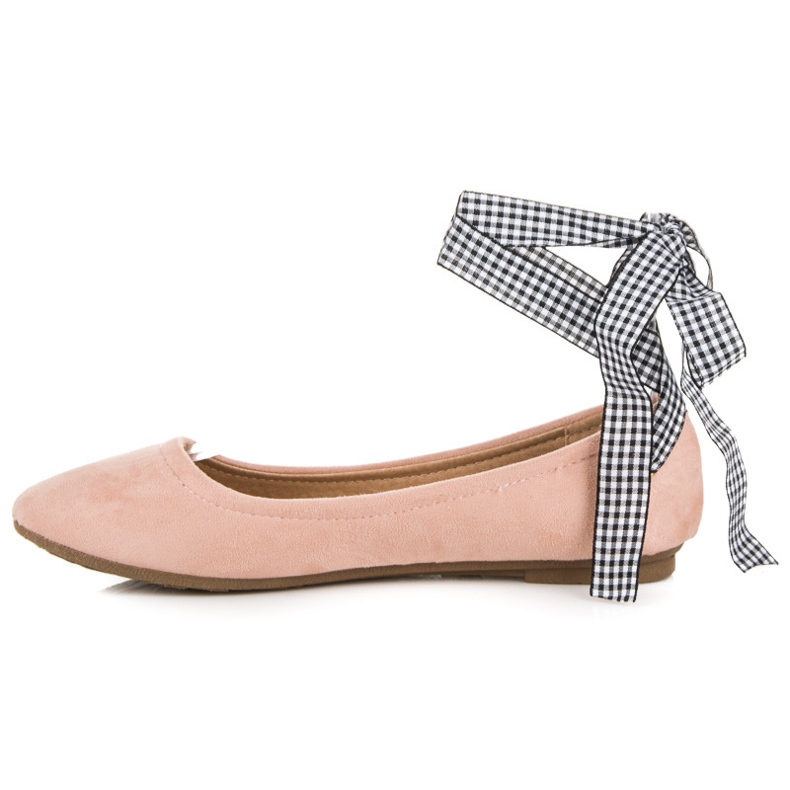 Ch. Creation Velúr balerinák szalaggal rózsaszín 1 Ch. Creation Velúr balerinák szalaggal rózsaszín 1