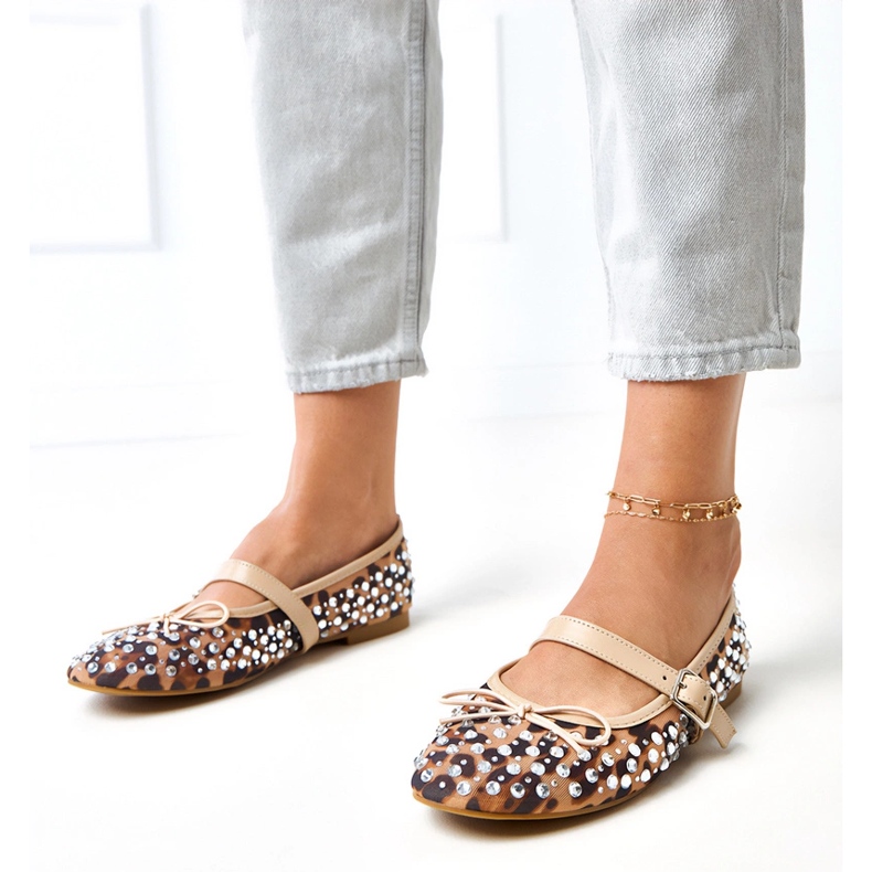 Leopard háló -balerinák elasid kristályokkal sokszínű 1