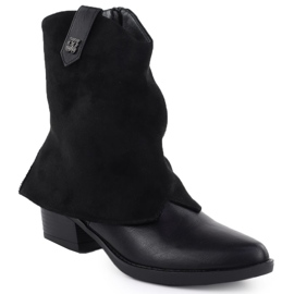 Jezzi Női csizma fekete cowboy csizma rmr2382-10 1