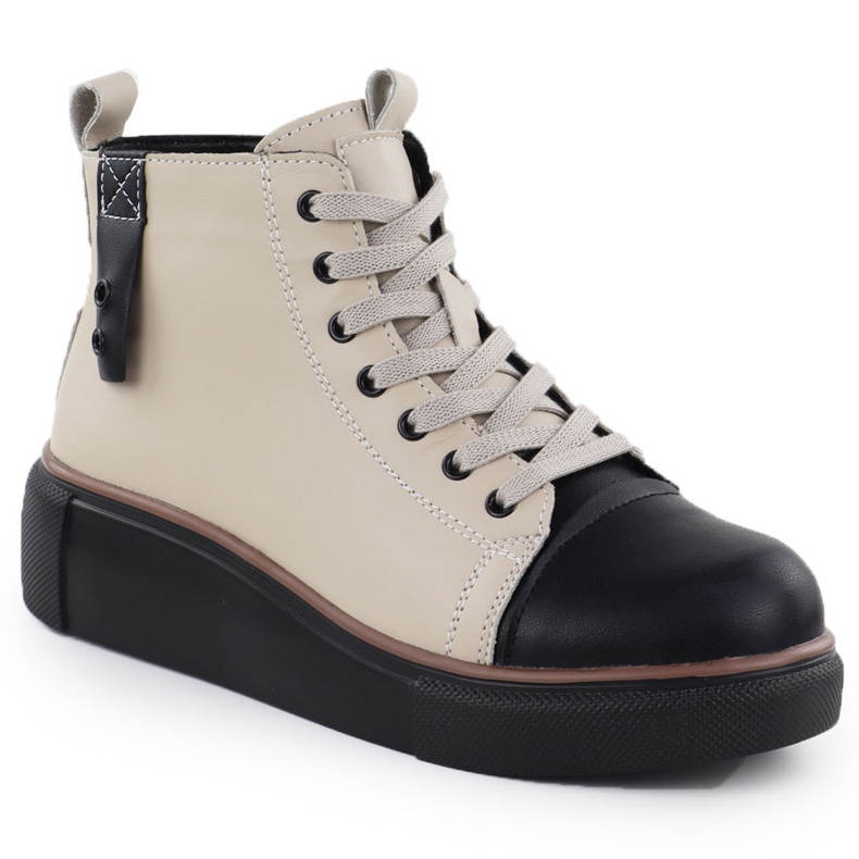 T.Sokolski Női bőrcsizma szigetelt bézs. Sokolski Z24-218 1