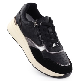 Bőr fémes női cipő fekete filippo dp7105/25 1 Bőr fémes női cipő fekete filippo dp7105/25 1