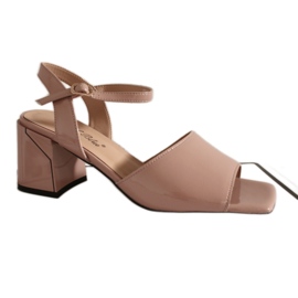 Angel Blue Női szandál angyal kék XT-24048 magas sarkú cipő sápadt rózsaszín 2