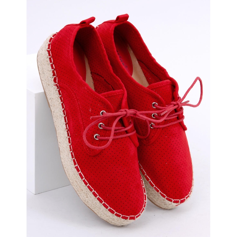 Piros női espadrilles LL-118 Red 1