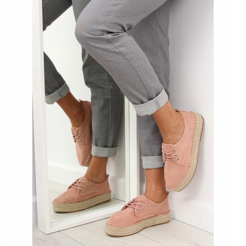 Rózsaszín női espadrillek LL-118 Pink 1 Rózsaszín női espadrillek LL-118 Pink 1