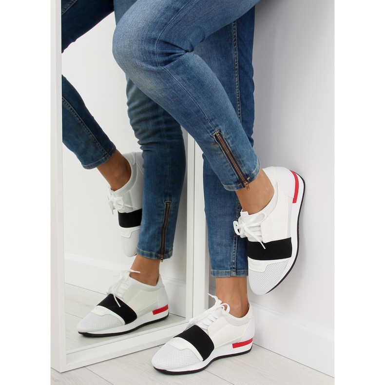 Fehér 16-515 WHITE / RED sportcipő piros fekete 1