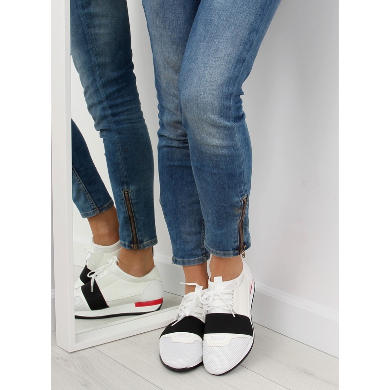 Fehér 16-515 WHITE / RED sportcipő piros fekete 2