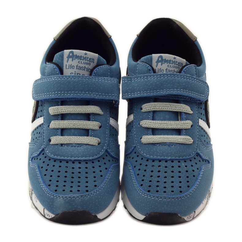 American Club ADI sport amerikai bőr berakás szürke kék fekete fehér 4