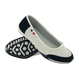 Bőr női balerina Filippo fehér sötétkék 3 Bőr női balerina Filippo fehér sötétkék 3