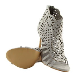 Szürke nyitott orrú csizma nyitott orrú M286 szürke 2