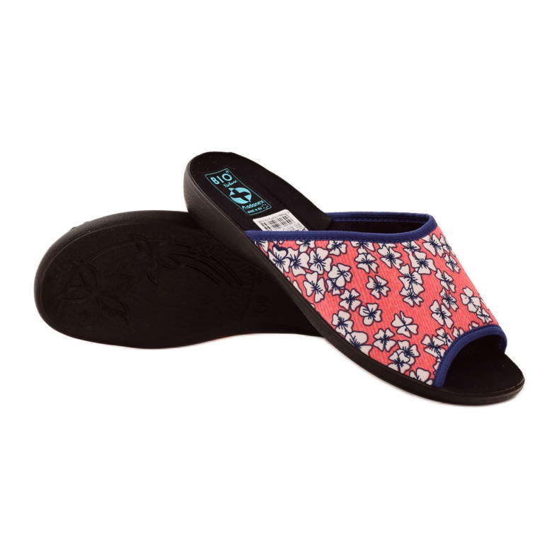 Adanex Világos korallvirágú papucs G1/2 fehér sokszínű rózsaszín 3