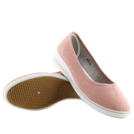 Balerinák ékeken pink D73 pink rózsaszín 1