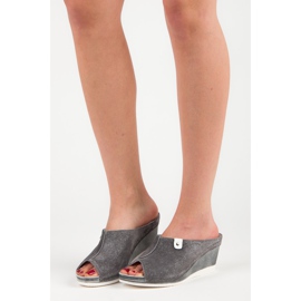 Vinceza Szürke ékpapucs 1