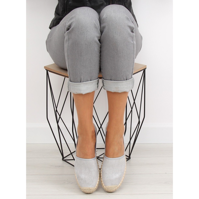 Szürke női espadrillák BB10P szürke 2 Szürke női espadrillák BB10P szürke 2