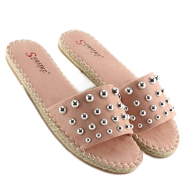 Női rózsaszín espadrilles papucs LL-120P Pink 1
