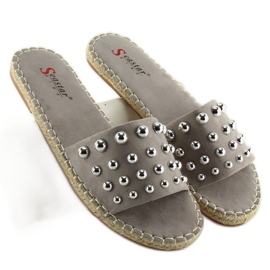 Szürke Női szürke espadrillák LL-120P Szürke 1