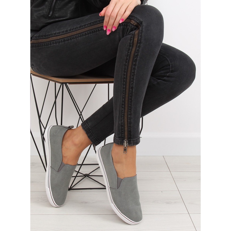 Szürke XL07P D.GREY slipony tornacipő 1