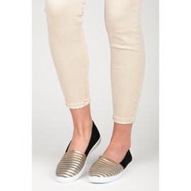 Mckeylor Fekete és arany slip a tornacipőn sárga 2 Mckeylor Fekete és arany slip a tornacipőn sárga 2