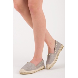 Seastar Velúr espadrillák szegecsekkel szürke 2