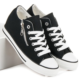 Kayla Megkötött ék alakú tornacipő fekete 1 Kayla Megkötött ék alakú tornacipő fekete 1