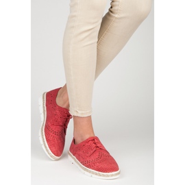 Kylie Áttört espadrillák piros 1