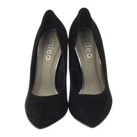 Edeo Bőr pumpák magas sarkú 3162 fekete 4