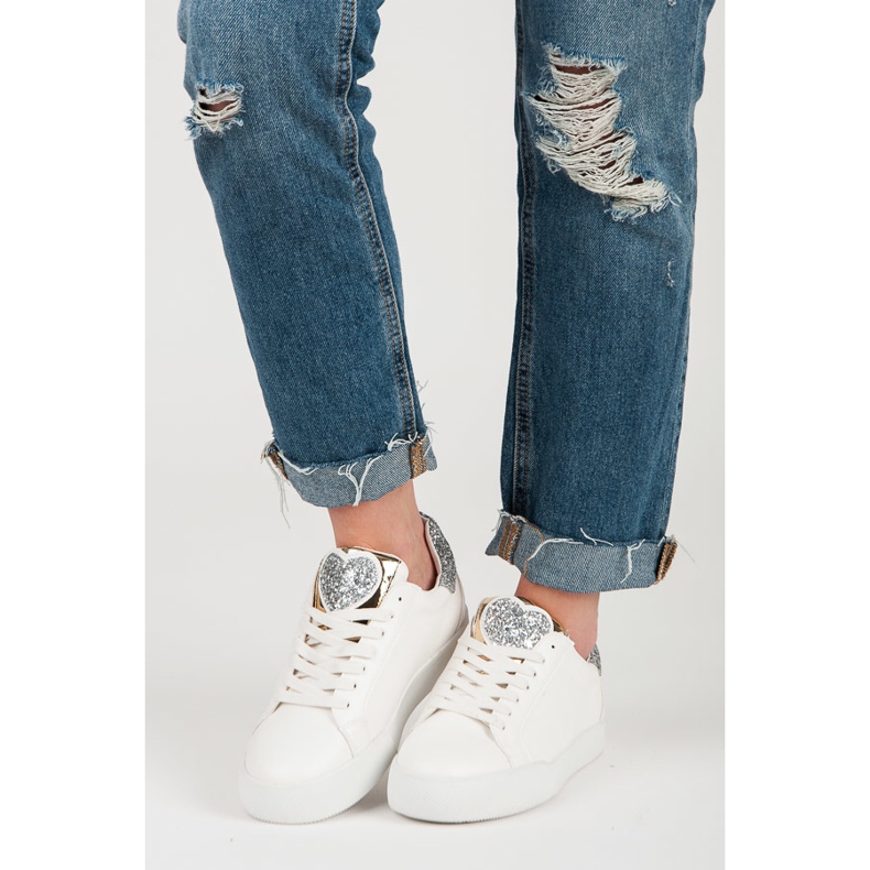 Vices Fehér édes szívű tornacipő szürke 2