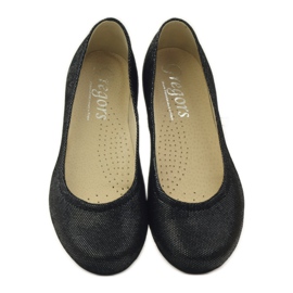 Gregors 686 női balerina fekete szürke 4