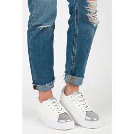 Kígyómintás nyakkendős tornacipő fehér 1