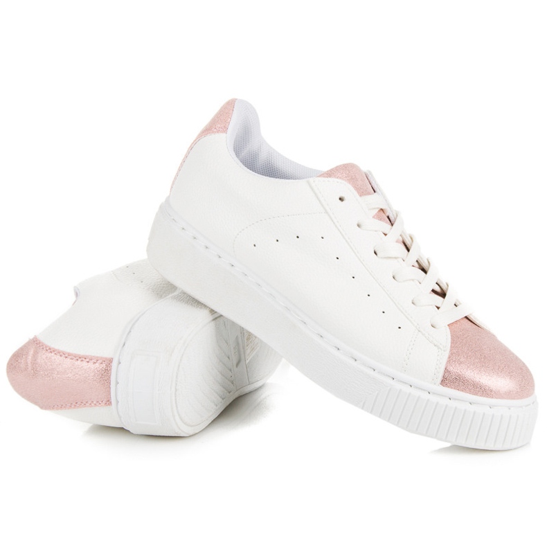 Megkötött kígyómintás tornacipő fehér 1