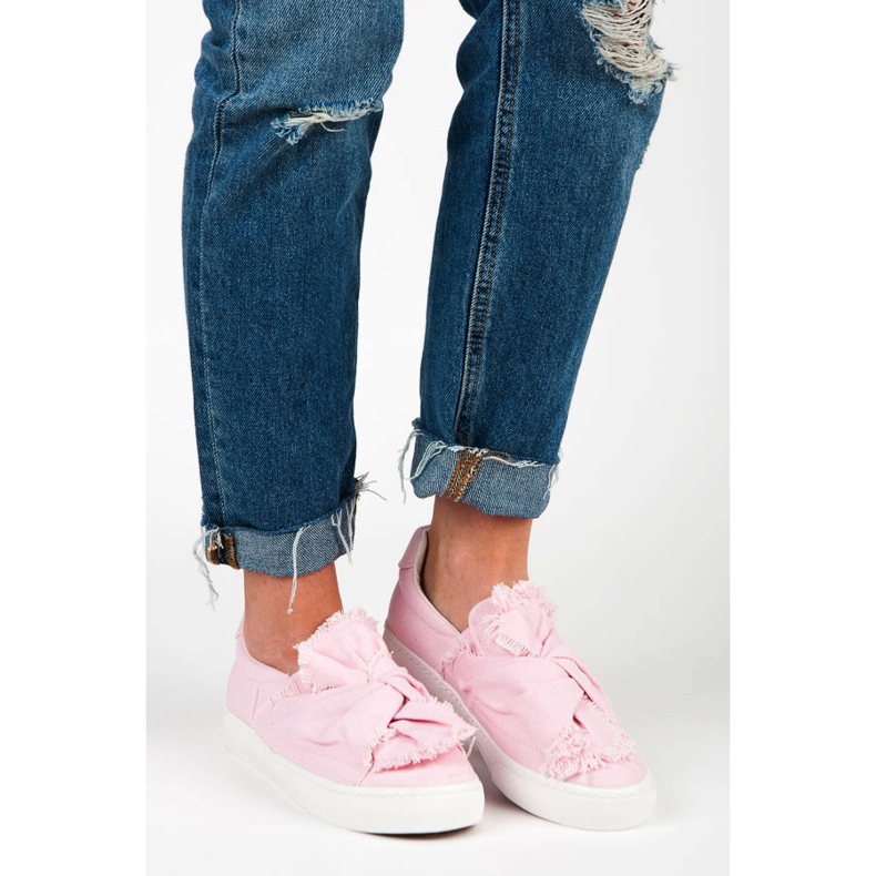 Felbújós tornacipő masnival rózsaszín 2 Felbújós tornacipő masnival rózsaszín 2