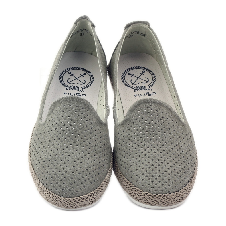 Filippo Gray Lords balerinák F 081 espadrillák szürke 4