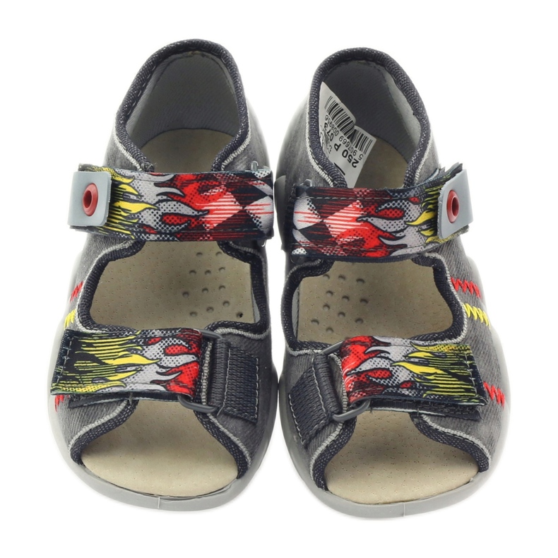 Befado gyermek papucs szandál bőr betét 350p073 szürke tépőzárashoz 4