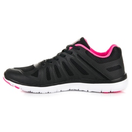 Fekete fűzős tornacipő rózsaszín 1