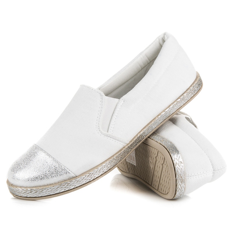 Mtt Sport Fehér espadrillák csúsznak 2 Mtt Sport Fehér espadrillák csúsznak 2