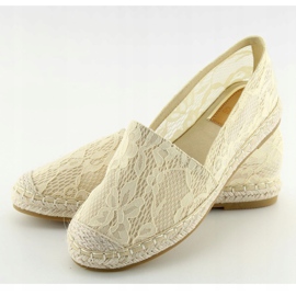 Bézs csipke espadrilles BB15P Bézs 1