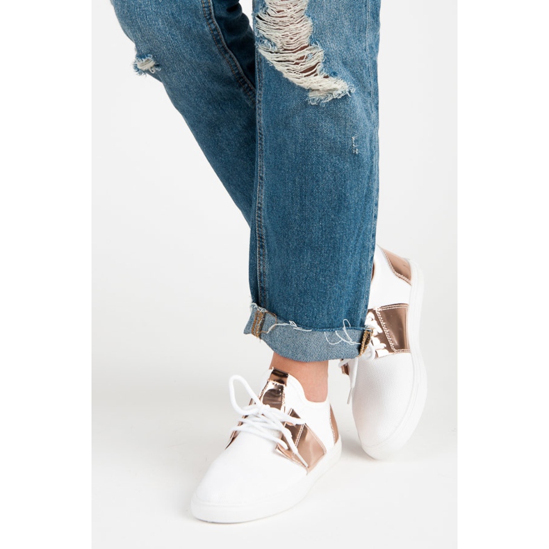 Női sportcipő fehér rózsaszín 2