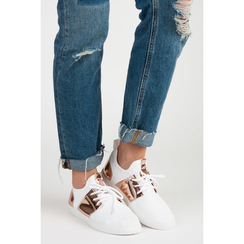 Női sportcipő fehér rózsaszín 1