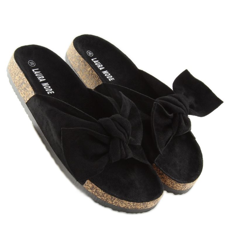 Fekete parafa papucs LS-90 fekete 1